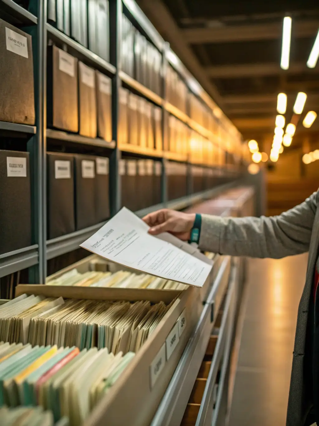 An image of digitized archival documents being carefully handled, illustrating APESSAB's efforts in safeguarding historical records.