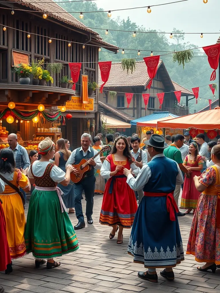 A vibrant image of a community event celebrating local traditions, showcasing APESSAB's role in promoting cultural awareness and engagement.
